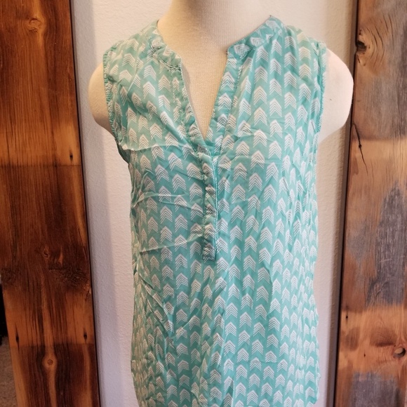 Boho Arrow Print Tunic Top M - Picture 3 of 3